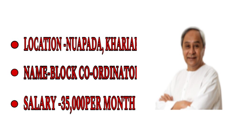 BLOCK CO-ORDINATOR RECRUITMENT 2024